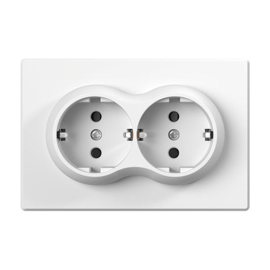 VIDEX NOTA Double Schuko Socket – White Matte – image 2