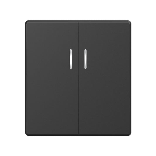 VIDEX NOTA 2-Gang Switch with LED Backlight – Coal Black – image 2