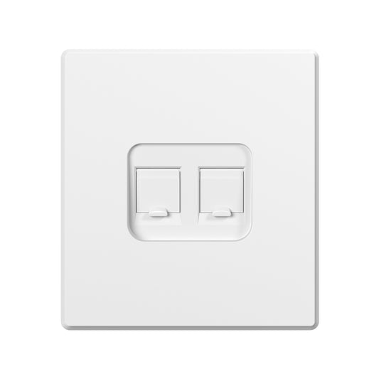 VIDEX NOTA Double CAT6e Data Socket – White Matte – image 2