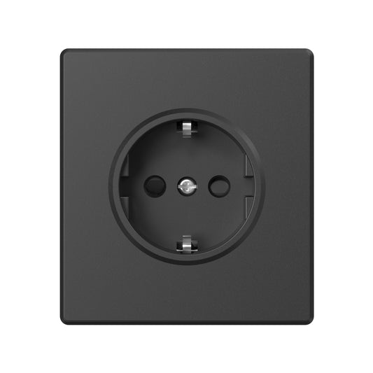 VIDEX NOTA Single Schuko Socket – Coal Black – image 2