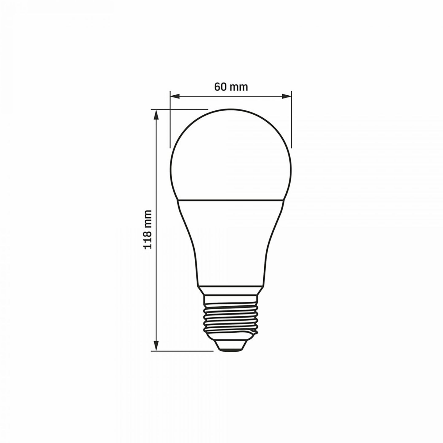 VIDEX A60 LED bulb 12 W E27, 3000 K – official product image 3