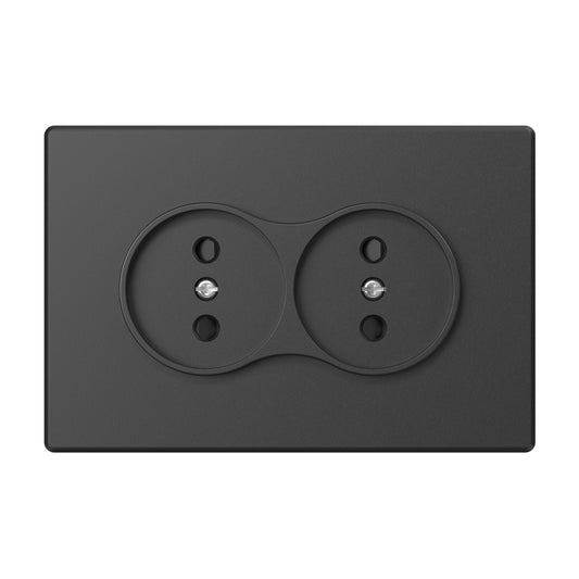VIDEX NOTA Double Socket without Grounding – Coal Black – image 2