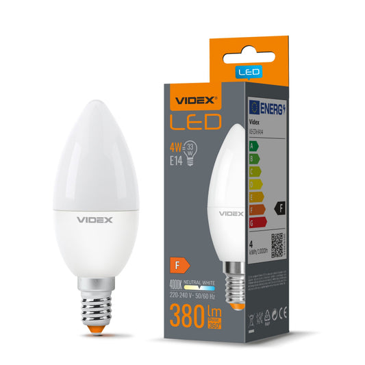VIDEX C37 LED-pirn 4 W E14, 4000 K