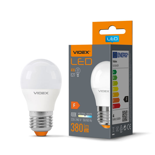 VIDEX G45 LED-pirn 4 W E27, 4000 K