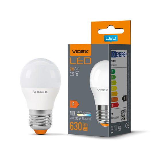 VIDEX G45 LED-pirn 7 W E27, 4000 K