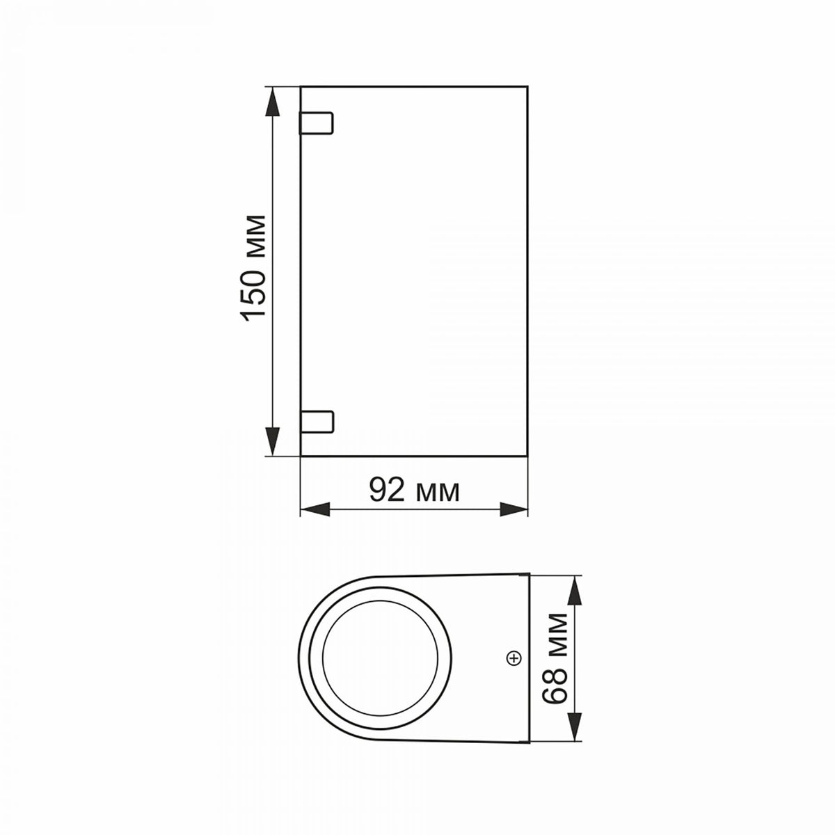 VIDEX AR022B facade light black — official view 4