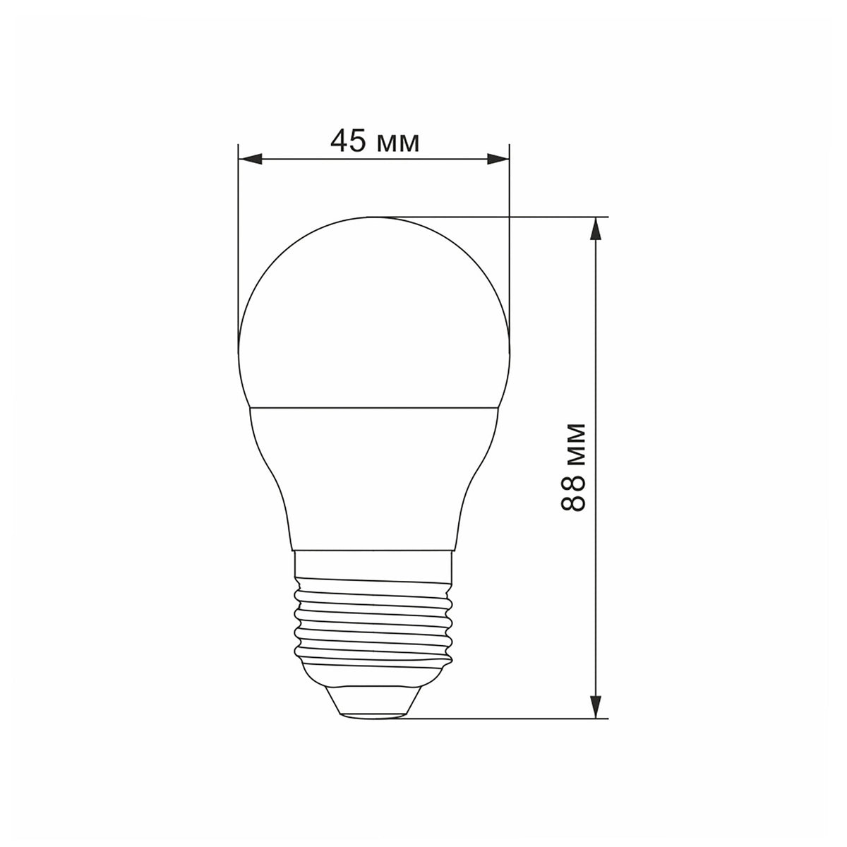VIDEX G45h-49274 LED bulb 4.9W E27 4100K — official view 3