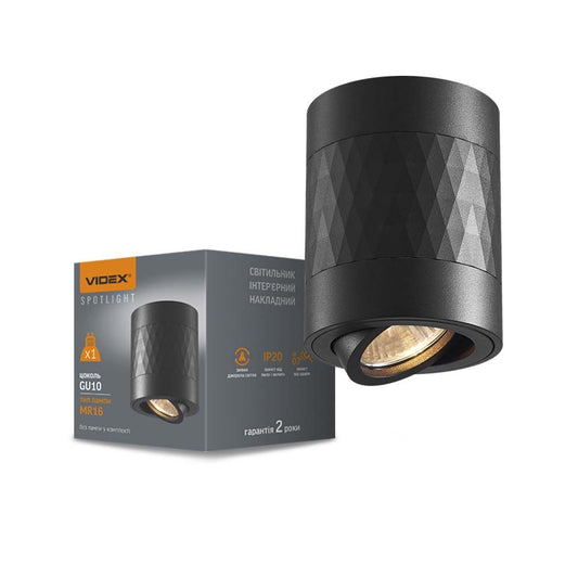 VIDEX SPF04A-BPB spotlight fixture 30W black — official view 2
