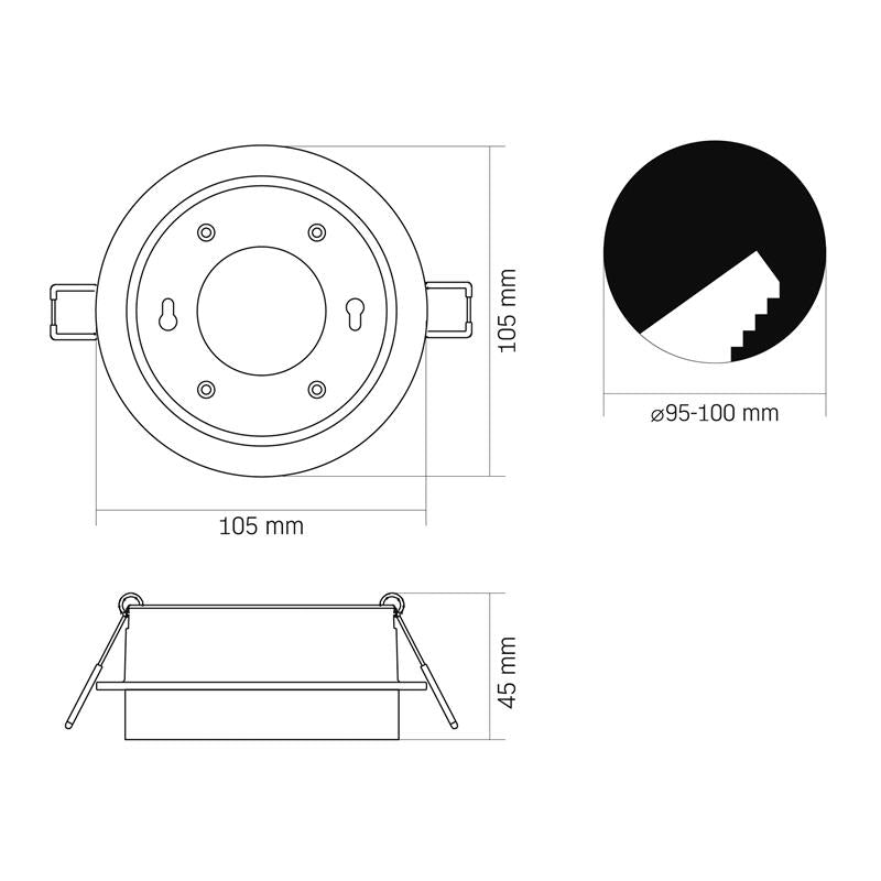 VIDEX SPF34R-W spotlight fixture 30W white — official view 3