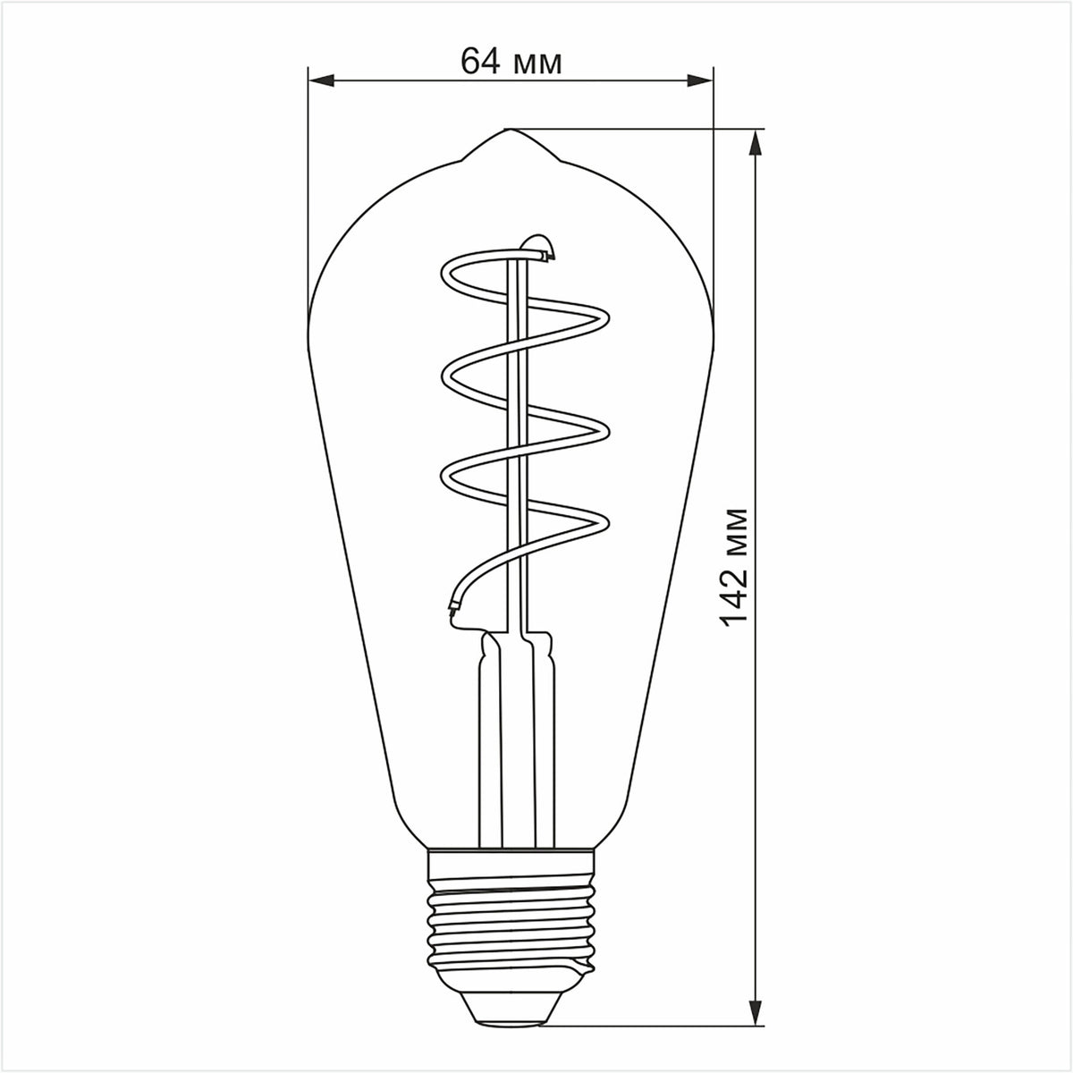 VIDEX ST64FASD-05272 LED bulb 5W E27 2200K — official view 5