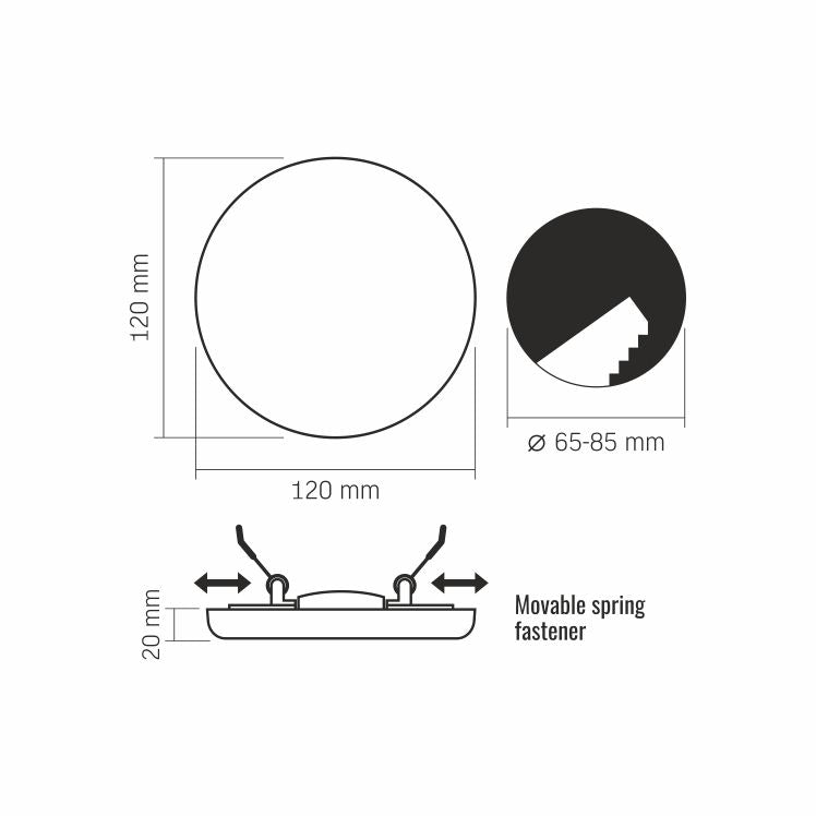 VIDEX DLFR-154 recessed downlight 15W white — official view 4