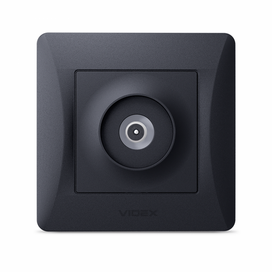 VIDEX BINERA TV socket single Black Graphite – image 2