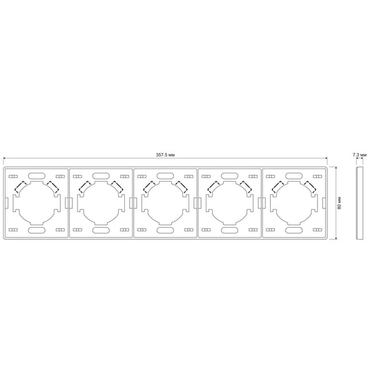 Official VIDEX NOTA product view or dimensions — VF-NT-FR5H-BL, VF-NT-FR5H-BR, VF-NT-FR5H-GR, VF-NT-FR5H-WH