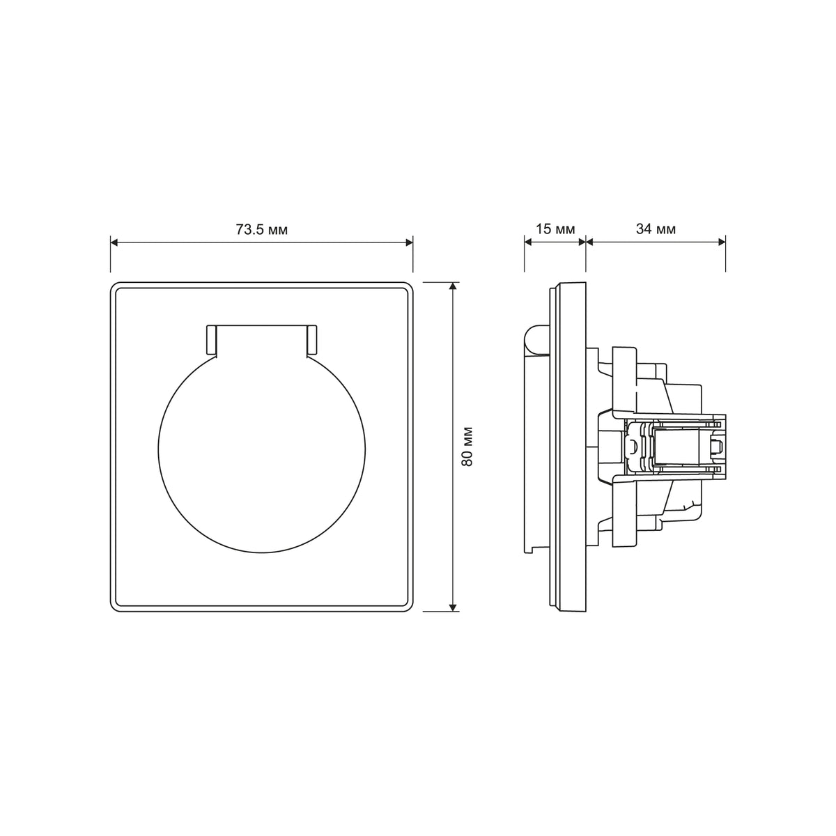 Official VIDEX NOTA product view or dimensions — VF-NT-SK1GC-BL, VF-NT-SK1GC-BR, VF-NT-SK1GC-GR, VF-NT-SK1GC-WH
