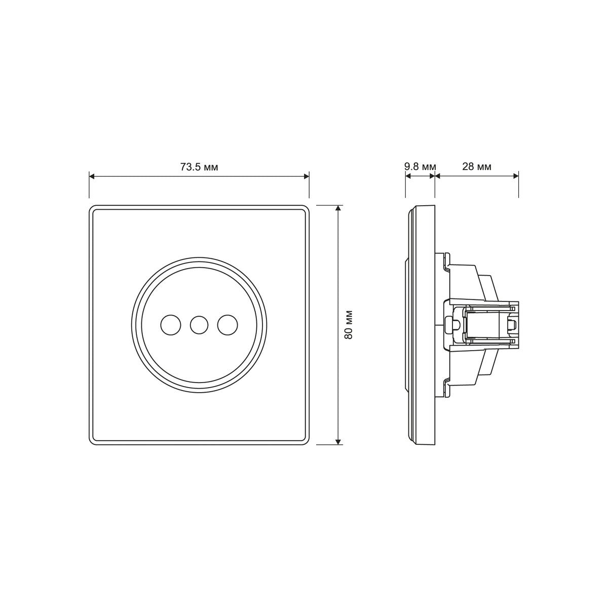 Official VIDEX NOTA product view or dimensions — VF-NT-SK1-BL, VF-NT-SK1-BR, VF-NT-SK1-GR, VF-NT-SK1-WH