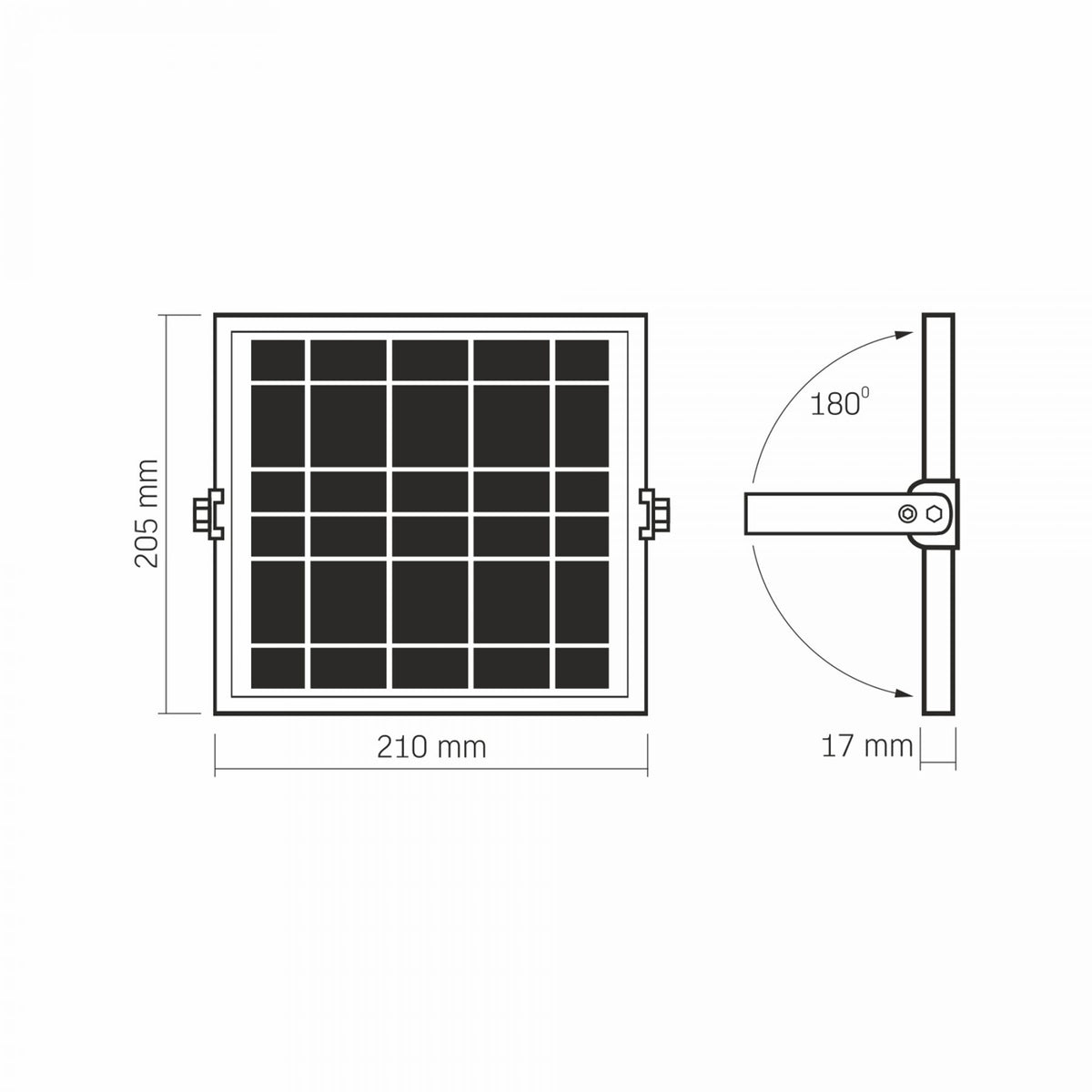 Solar Floodlight VIDEX VL-FSO4-205-S with Motion Sensor, 1400 lm, 5000 K - official VIDEX image 9