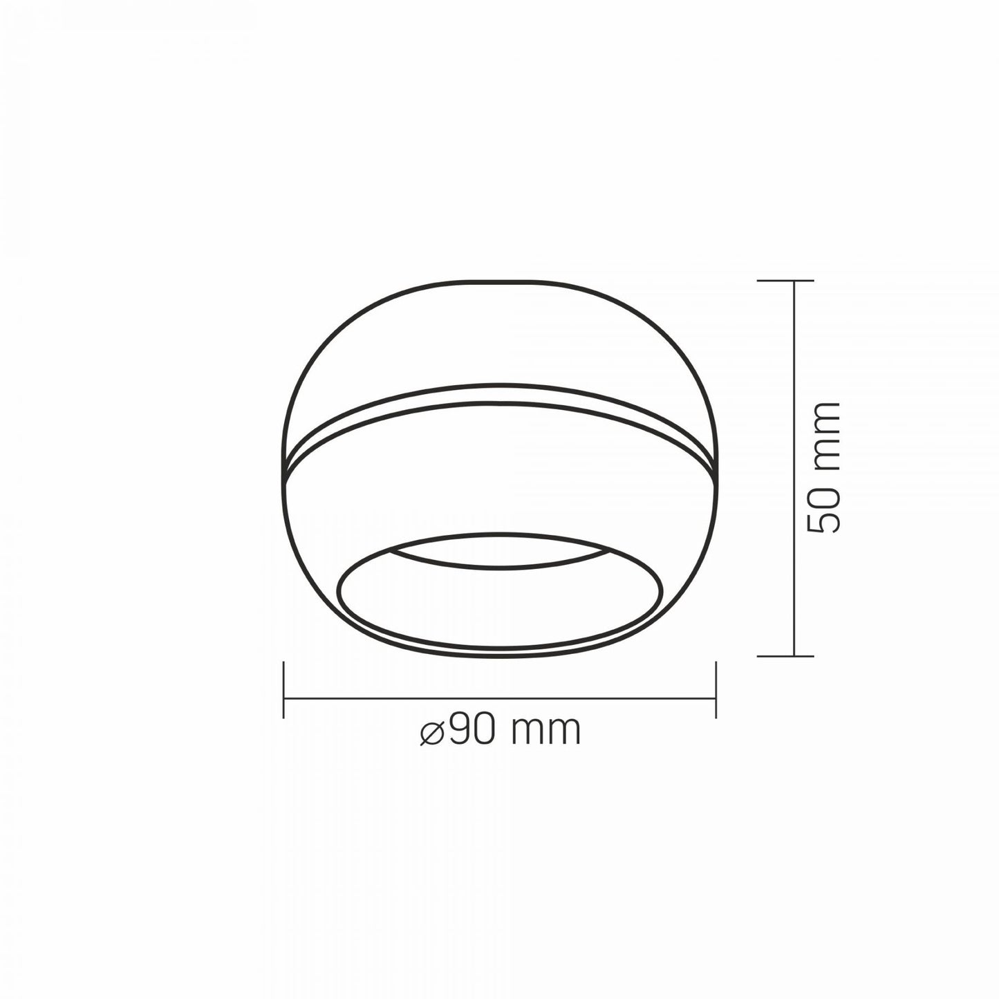 VIDEX VL-SPF16A-W ceiling spotlight - installation detail
