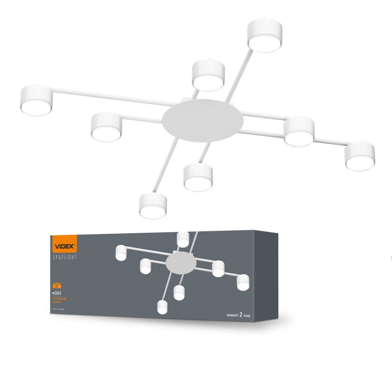 Laevalgusti VIDEX 8xGX53 lambile VL-SPF22B-W