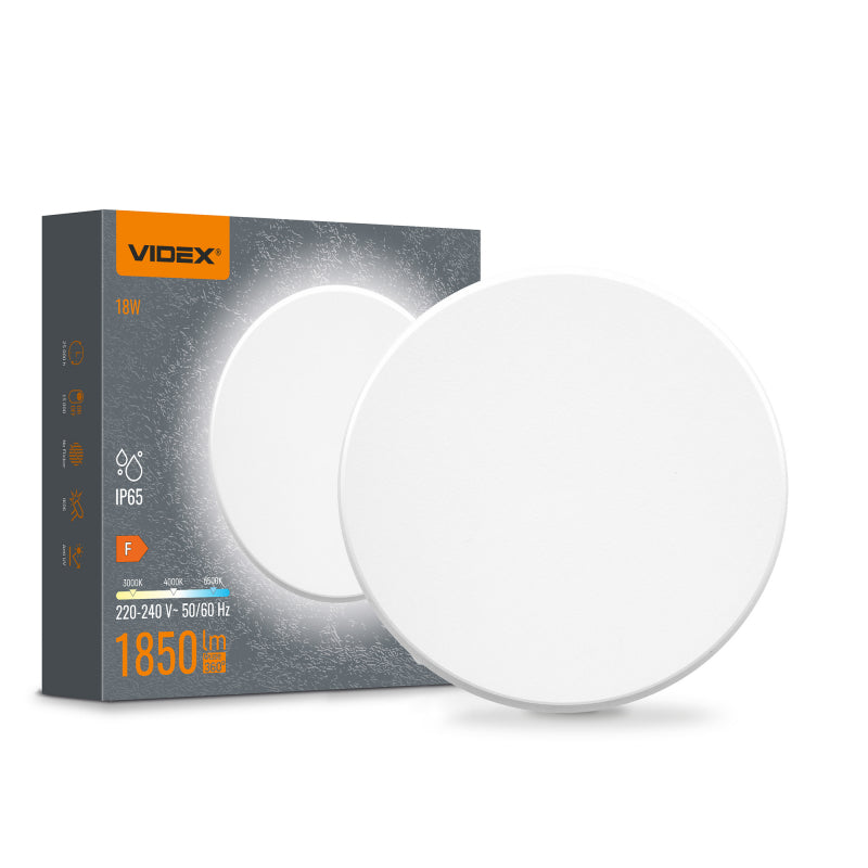 LED seinavalgusti IP65 VIDEX 18W 3000K-4000K-6500K 1850Lm Valge