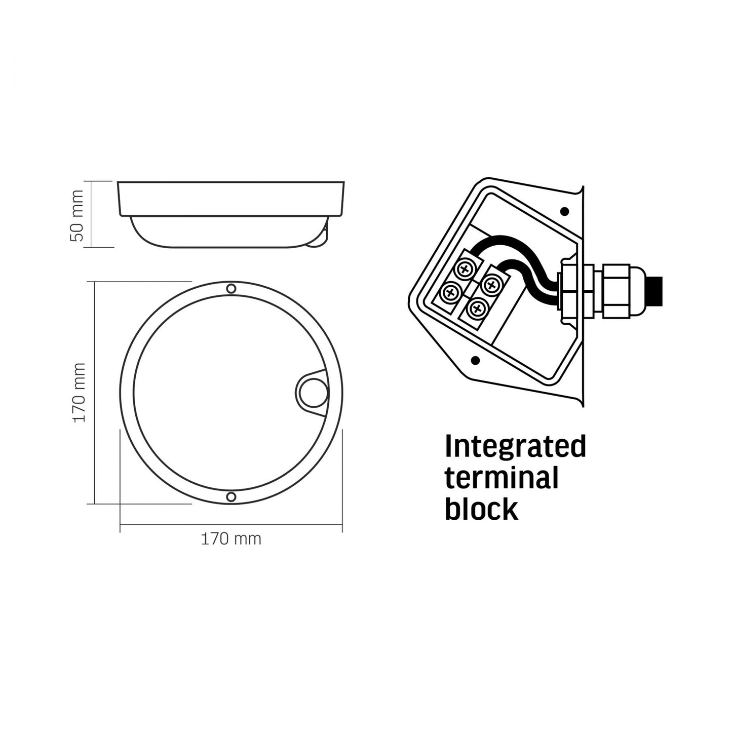 VIDEX KIRA 11 W LED bulkhead light with motion sensor
