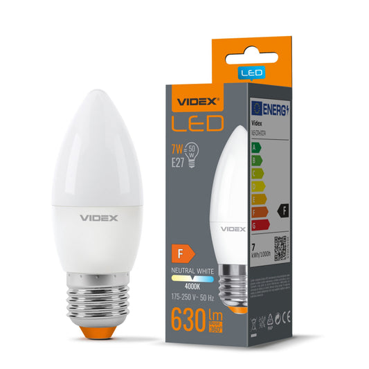 VIDEX C37 LED-pirn 7 W E27, 4000 K