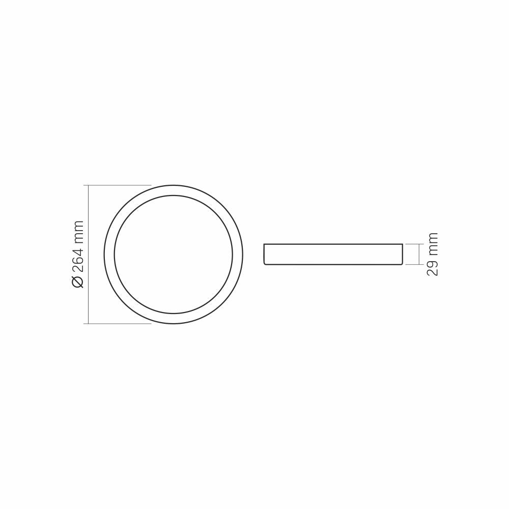 VIDEX VLE-DLRS-244B 24 W Round Surface LED Downlight, 4000 K - Black - official product image 3