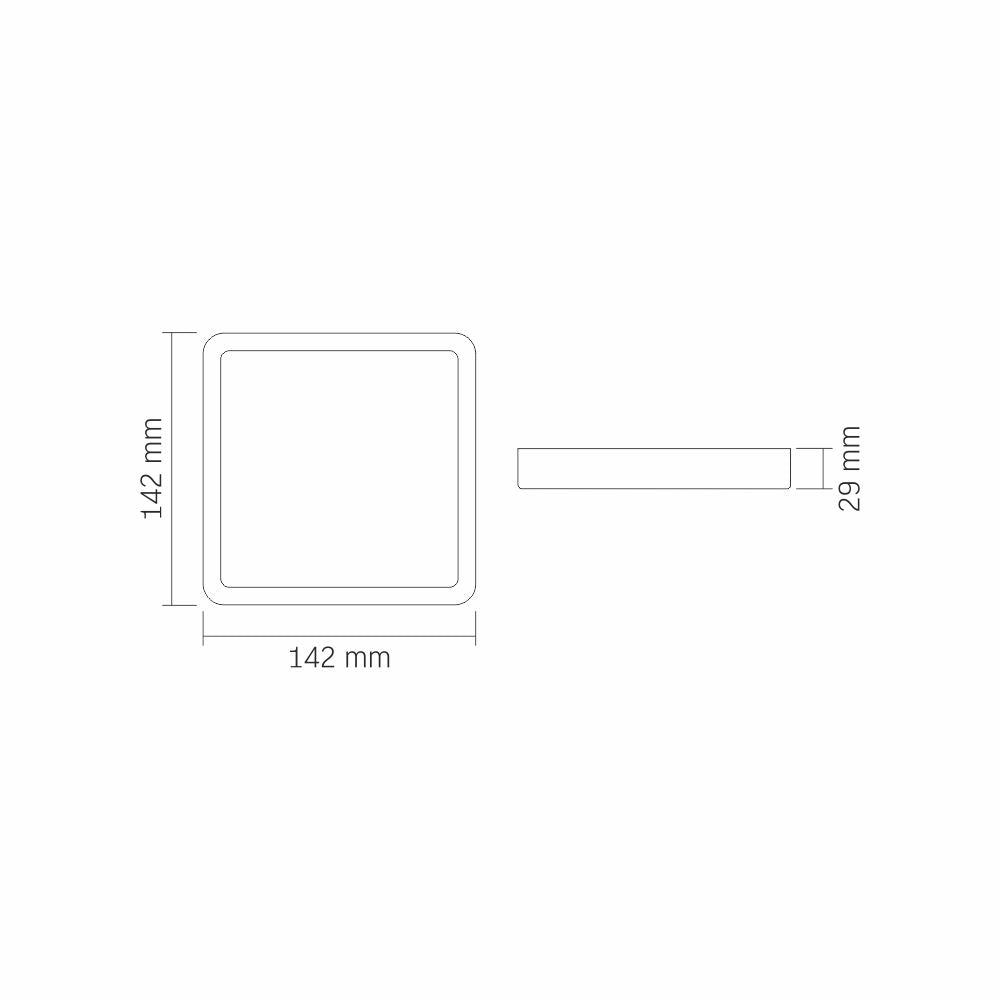 VIDEX VLE-DLSS-124 12 W Square Surface LED Downlight, 4000 K - White - official product image 4