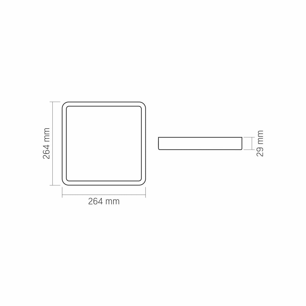 VIDEX VLE-DLSS-244B 24 W Square Surface LED Downlight, 4000 K - Black - official product image 3