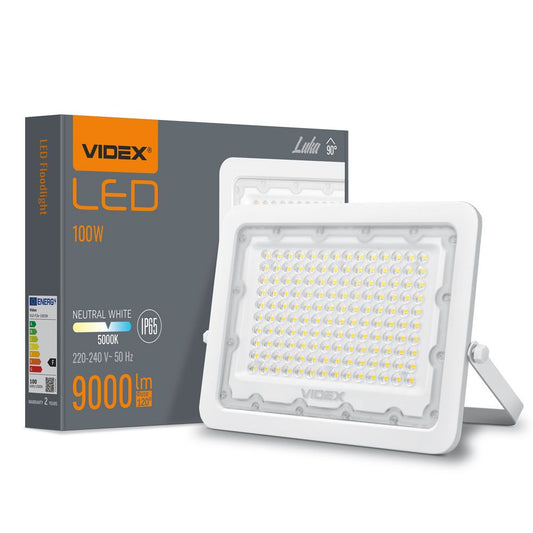 VIDEX LUCA 100 W LED floodlight / LED-prožektor, 5000 K, white / valge, VLE-F2e-1005W