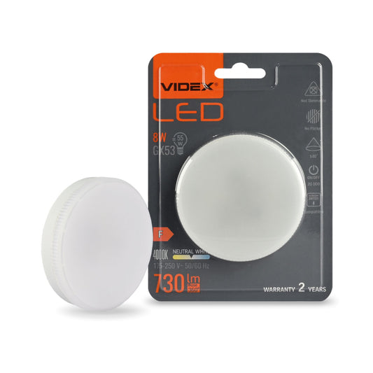VIDEX GX53 LED-pirn 8 W, 4000 K