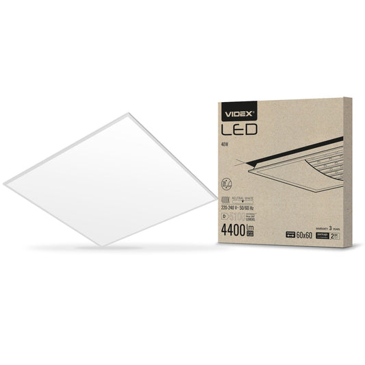 VIDEX VLE-PB404W 40W 4000K Recessed LED Panel - Pack of 2 - official product image 2