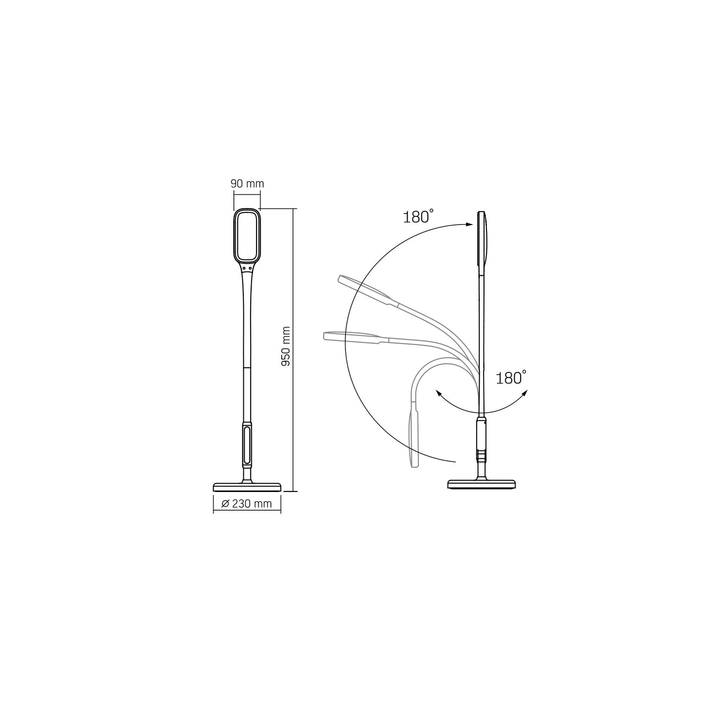 Hämardatav LED-põrandalamp VIDEX-FLOOR-LAMP-TOKYO-WHITE