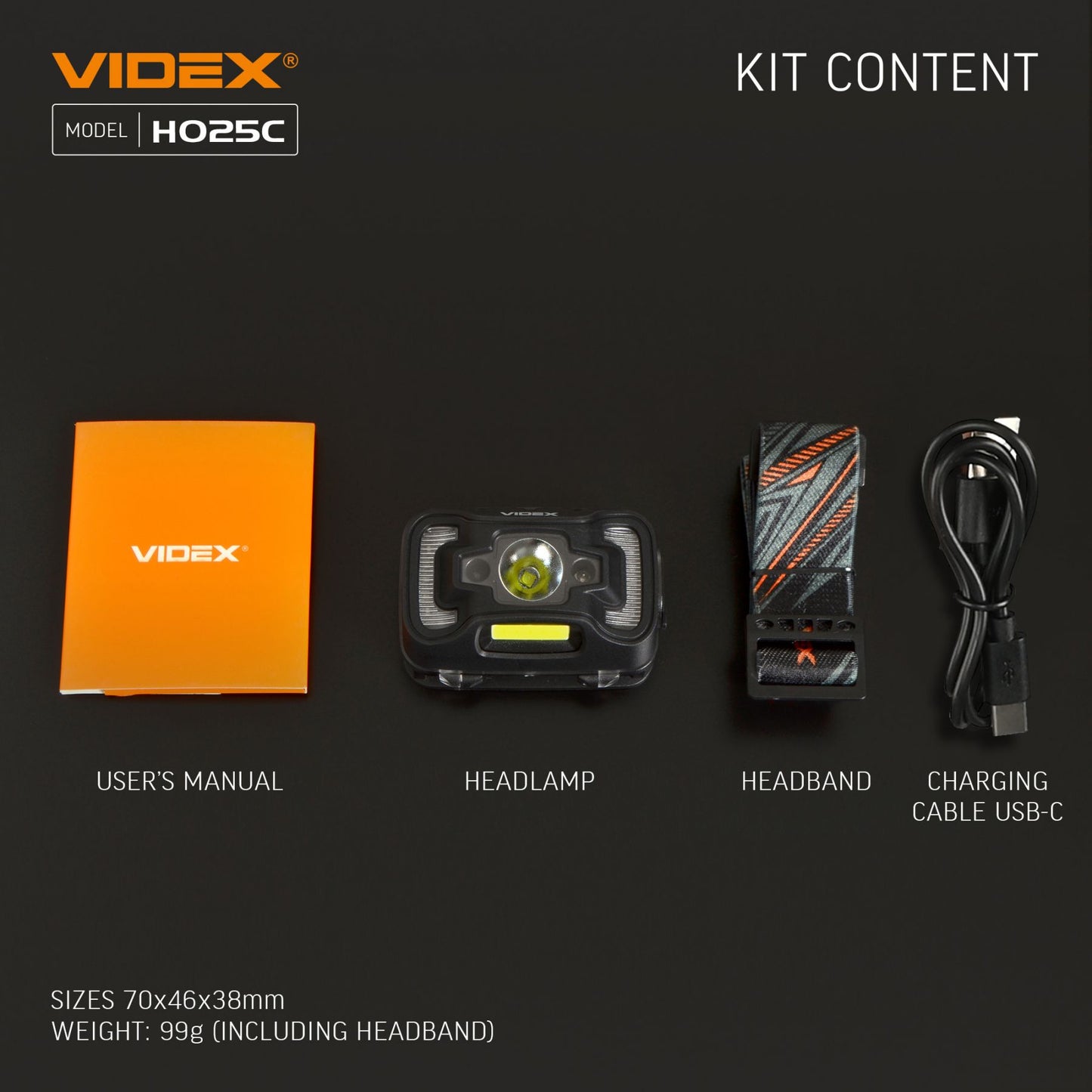 LED Headlamp VIDEX VLF-H025C 310 Lm 5000K – official image 28