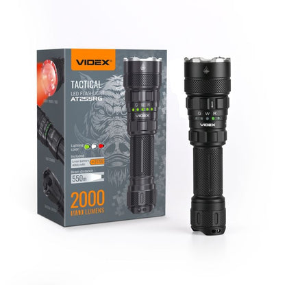 Tactical LED Flashlight VIDEX VLF-AT255RG 2000 Lm 5000K – official image 1