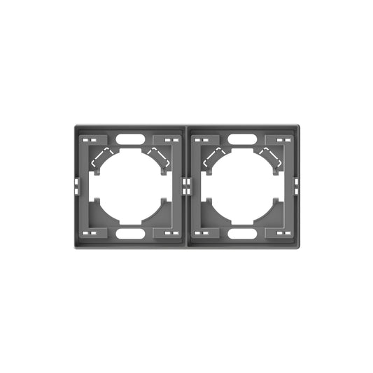 VIDEX NOTA 2-Gang Horizontal Frame – Grey Graphite – image 1