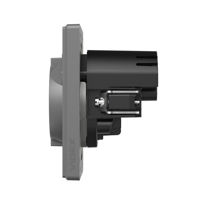 VIDEX NOTA Single Schuko Socket with USB-A + USB-C – Grey Graphite – image 3