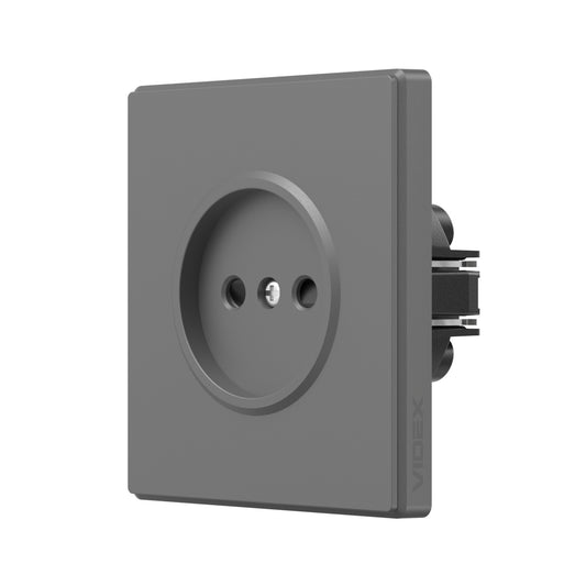 VIDEX NOTA Single Socket without Grounding – Grey Graphite – image 1