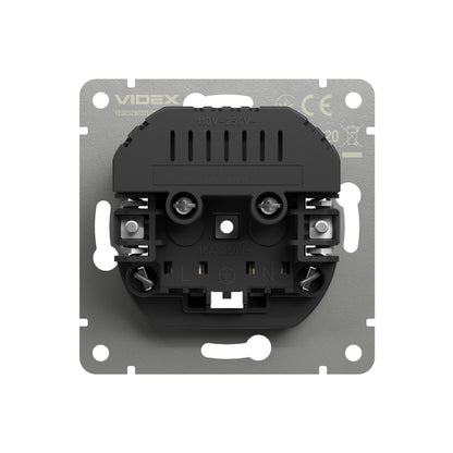 VIDEX NOTA Single Schuko Socket with USB-A + USB-C – Grey Graphite – image 4