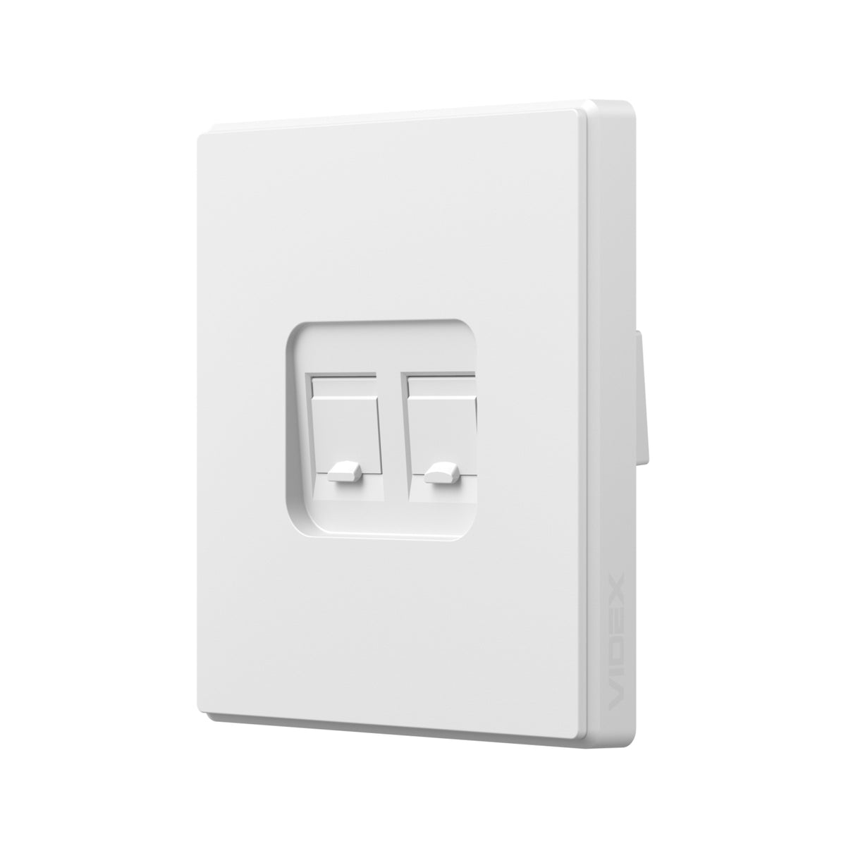 VIDEX NOTA Double CAT6e Data Socket – White Matte – image 1