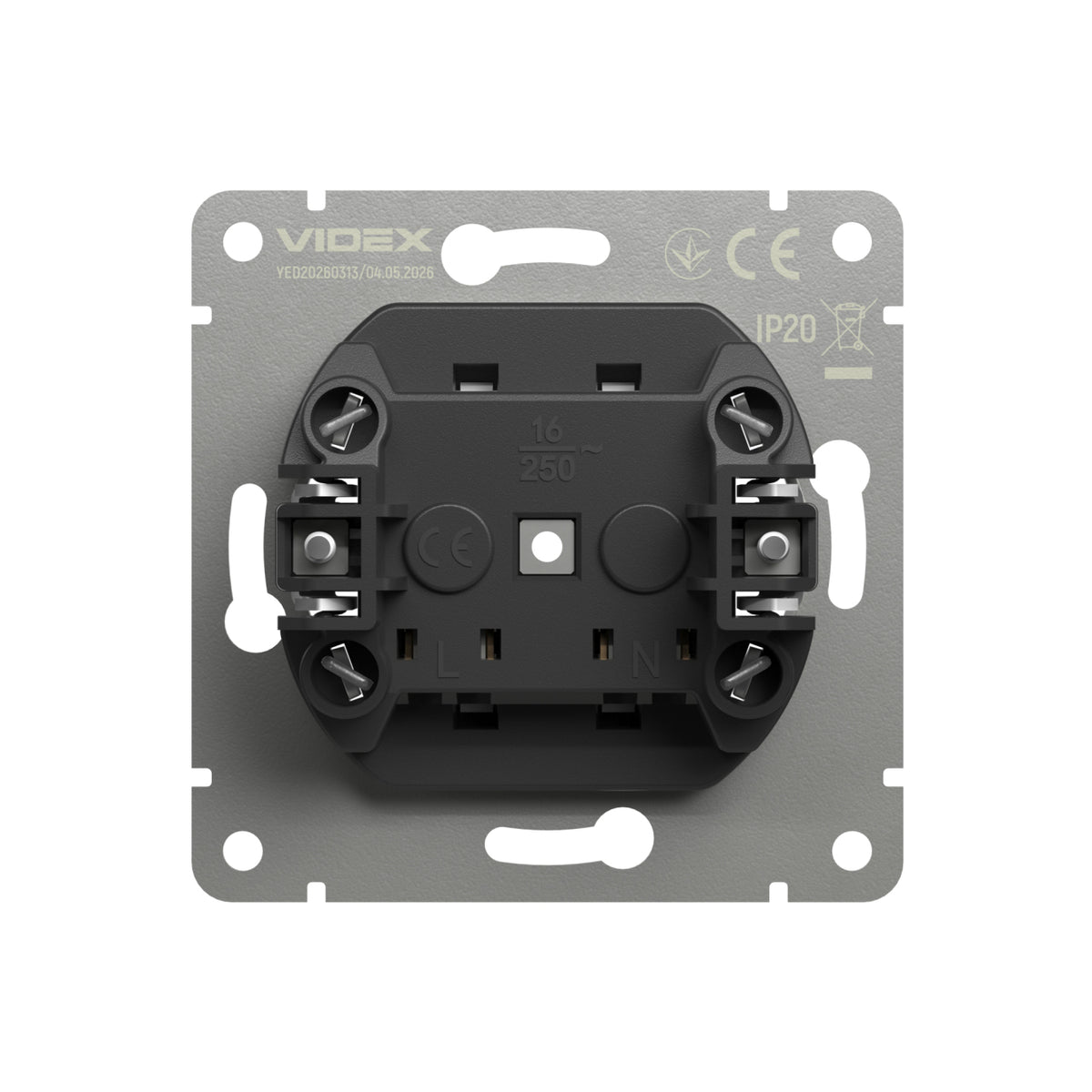 VIDEX NOTA Single Socket without Grounding – Mokko – image 4