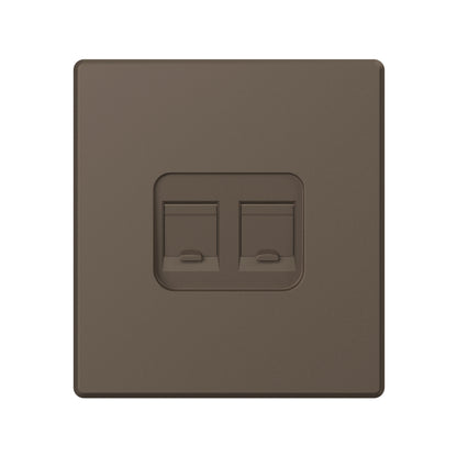 VIDEX NOTA Double CAT6e Data Socket – Mokko – image 2