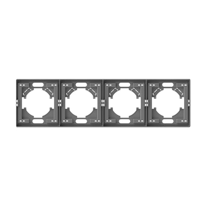 VIDEX NOTA 4-Gang Horizontal Frame – Grey Graphite – image 1