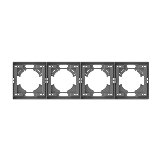 VIDEX NOTA 4-Gang Horizontal Frame – Grey Graphite – image 1