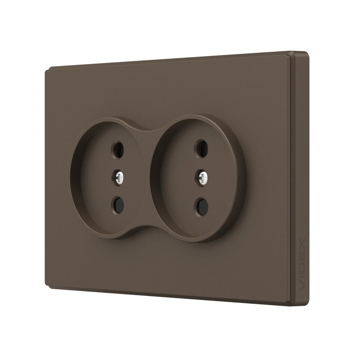 VIDEX NOTA Double Socket without Grounding – Mokko – image 1