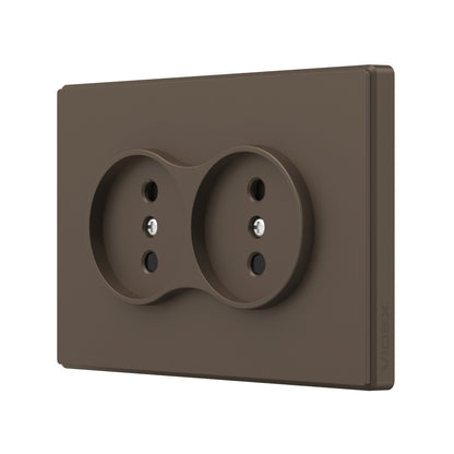 VIDEX NOTA Double Socket without Grounding – Mokko – image 1