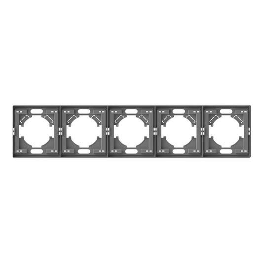 VIDEX NOTA 5-Gang Horizontal Frame – Grey Graphite – image 1