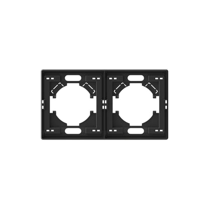 VIDEX NOTA 2-Gang Horizontal Frame – Coal Black – image 1