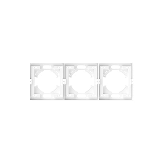 VIDEX NOTA 3-Gang Horizontal Frame – White Matte – image 1