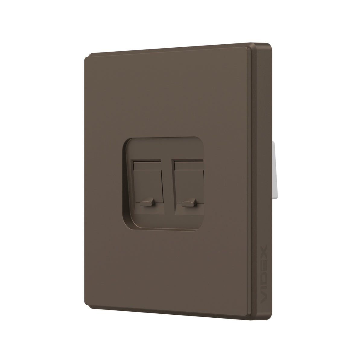 VIDEX NOTA Double CAT6e Data Socket – Mokko – image 1