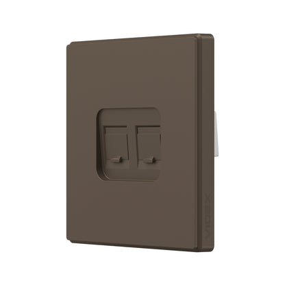 VIDEX NOTA Double CAT6e Data Socket – Mokko – image 1